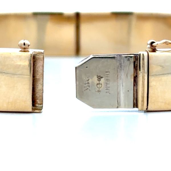 Vintage Tiffany and Co 14K Yellow Gold Hinged Bangle Bracelet 10.1mm Image 2 Classic Creations In Diamonds & Gold Venice, FL