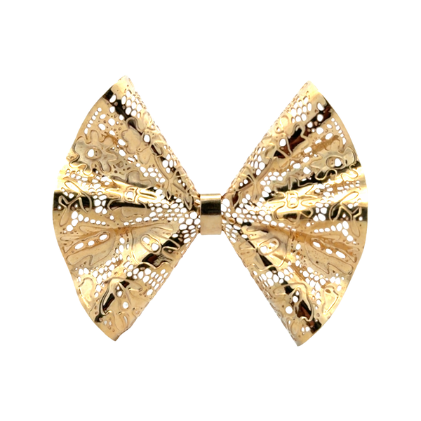 Estate 14K Yellow Gold Bow Brooch Classic Creations In Diamonds & Gold Venice, FL