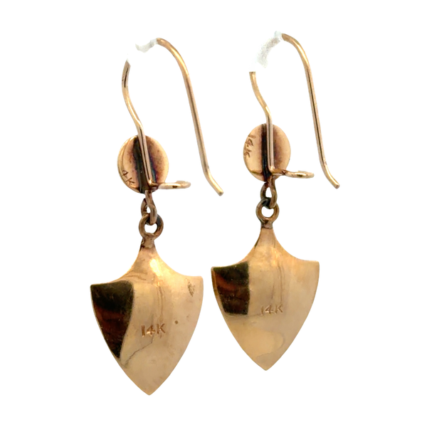 Estate 14K Yellow Gold Cultured Pearl Earrings with French Backs Image 2 Classic Creations In Diamonds & Gold Venice, FL