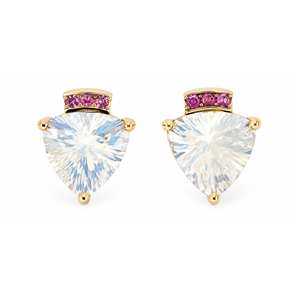 10K Yellow Gold Mystic Topaz and Pink Topaz Stud Earrings Classic Creations In Diamonds & Gold Venice, FL