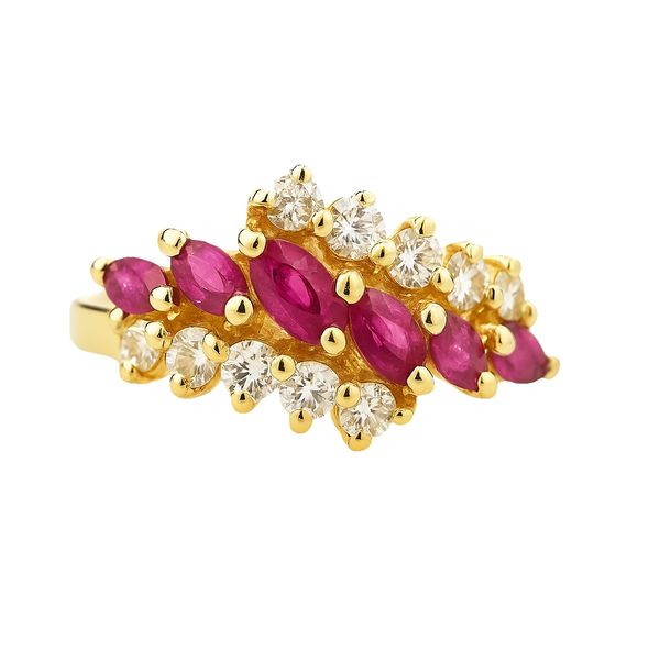 10K Yellow Gold Ruby and Diamond Ring Classic Creations In Diamonds & Gold Venice, FL
