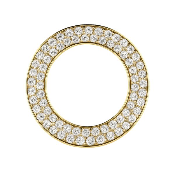 10K Yellow Gold 1.50ct. Cognac Diamond Double Row Pendant Classic Creations In Diamonds & Gold Venice, FL