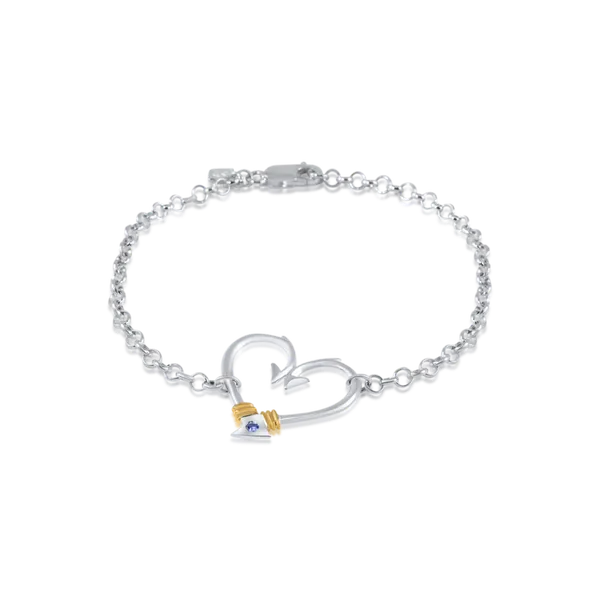 Nau-T-Girl Hook Heart Bracelet Large Classic Creations In Diamonds & Gold Venice, FL