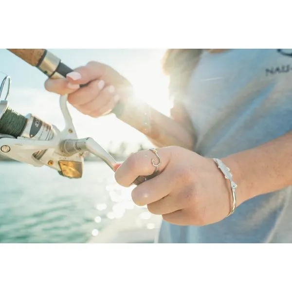 Nau-T-Girl Fish-Hook Bangle Bracelet Image 5 Classic Creations In Diamonds & Gold Venice, FL