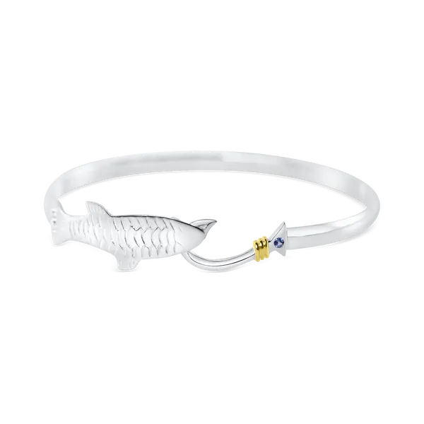 Nau-T-Girl Fish-Hook Bangle Bracelet Classic Creations In Diamonds & Gold Venice, FL