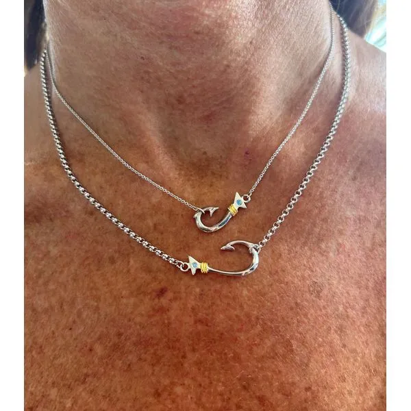 Nau-T-Girl Hook Necklace Image 2 Classic Creations In Diamonds & Gold Venice, FL