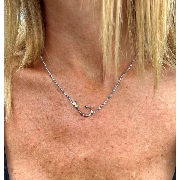 Nau-T-Girl Hook Necklace Image 3 Classic Creations In Diamonds & Gold Venice, FL