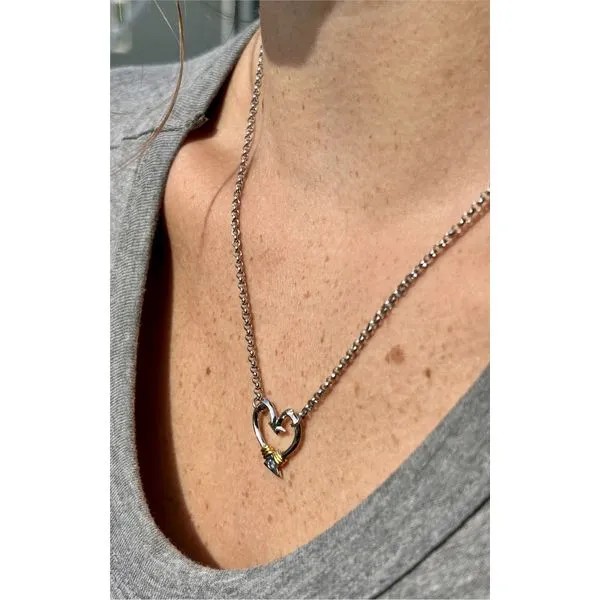 Nau-T-Girl Hook Heart Necklace Small Image 3 Classic Creations In Diamonds & Gold Venice, FL