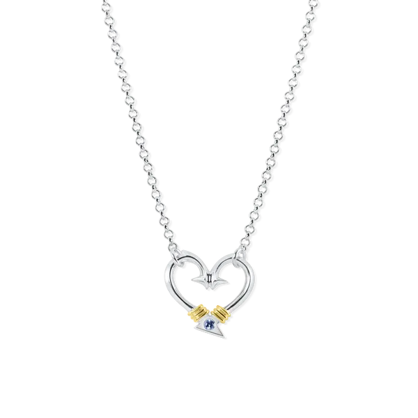 Nau-T-Girl Hook Heart Necklace Small Classic Creations In Diamonds & Gold Venice, FL