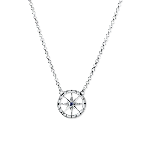 Nau-T-Girl Compass Necklace Classic Creations In Diamonds & Gold Venice, FL
