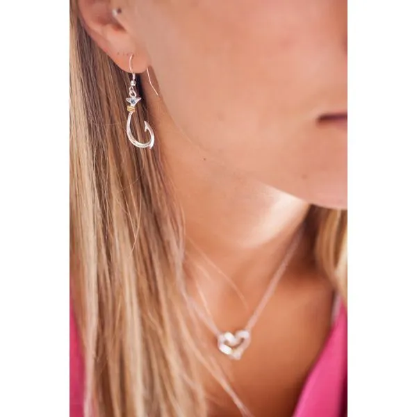 Nau-T-Girl Hook Dangle Earrings Large Image 2 Classic Creations In Diamonds & Gold Venice, FL