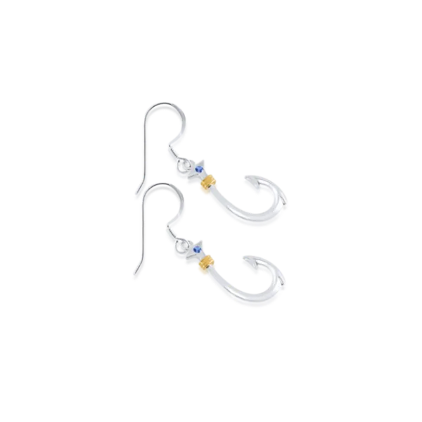 Nau-T-Girl Hook Dangle Earrings Large Classic Creations In Diamonds & Gold Venice, FL