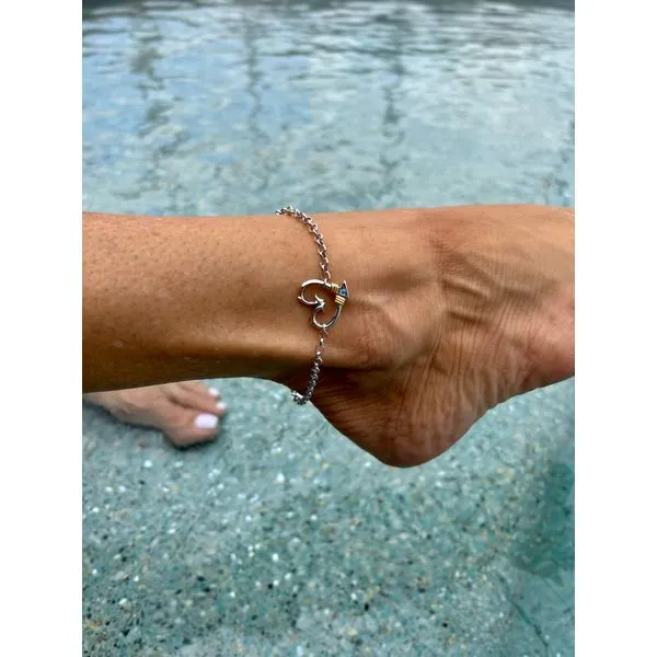 Nau-T-Girl Hook Heart Anklet Small Image 2 Classic Creations In Diamonds & Gold Venice, FL
