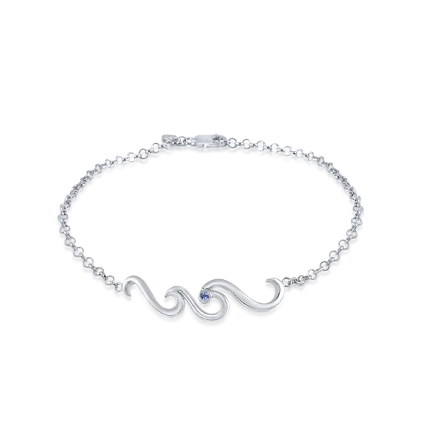Nau-T-Girl Wave Anklet Classic Creations In Diamonds & Gold Venice, FL