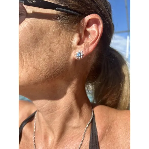 Nau-T-Girl Sun Stud Earrings Image 2 Classic Creations In Diamonds & Gold Venice, FL