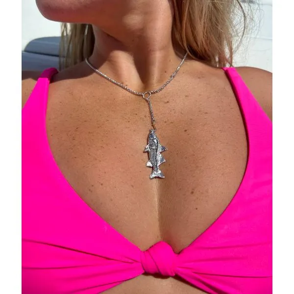 Nau-T-Girl Snook Ladies Lariat Necklace Image 2 Classic Creations In Diamonds & Gold Venice, FL