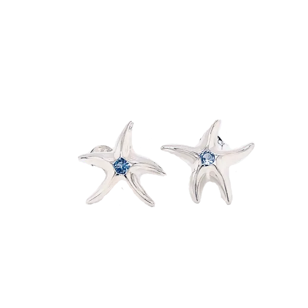 Nau-T-Girl Starfish Stud Earrings Classic Creations In Diamonds & Gold Venice, FL