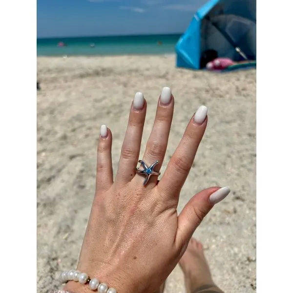 Nau-T-Girl Starfish Ring Image 2 Classic Creations In Diamonds & Gold Venice, FL