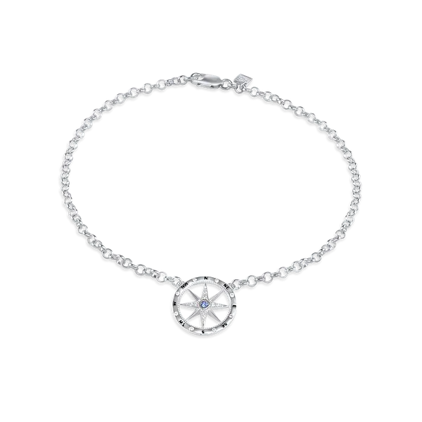 Nau-T-Girl Compass Anklet Classic Creations In Diamonds & Gold Venice, FL