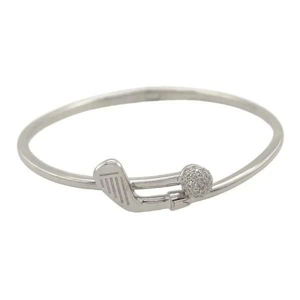 Nau-T-Girl Golf Bangle Bracelet Classic Creations In Diamonds & Gold Venice, FL