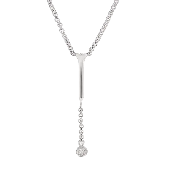 Nau-T-Girl Golf Lariat Necklace Classic Creations In Diamonds & Gold Venice, FL