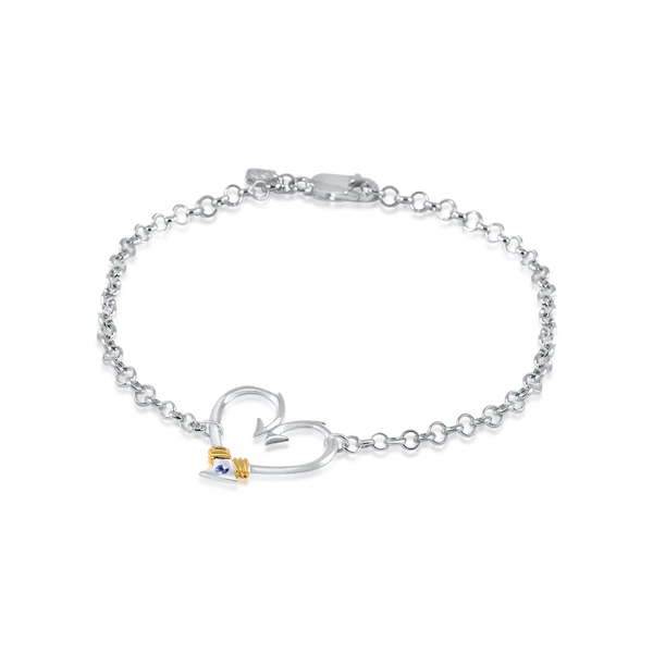 Nau-T-Girl Hook Heart Anklet Large Classic Creations In Diamonds & Gold Venice, FL