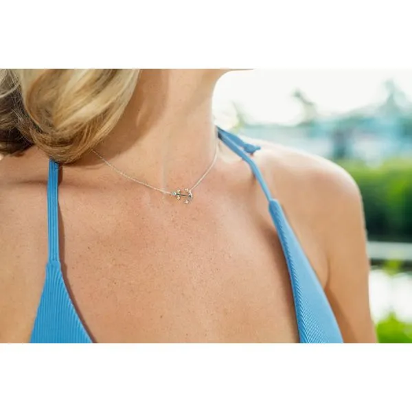 Nau-T-Girl Anchor Necklace Mini Image 4 Classic Creations In Diamonds & Gold Venice, FL