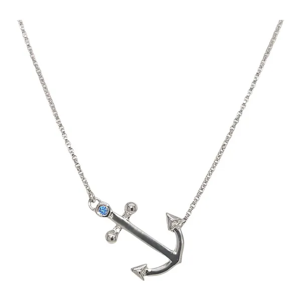 Nau-T-Girl Anchor Necklace Mini Classic Creations In Diamonds & Gold Venice, FL