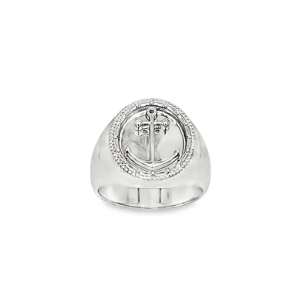 Nau-T-Girl Anchor Signet Ring Classic Creations In Diamonds & Gold Venice, FL