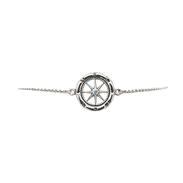 Nau-T-Girl Compass Bracelet Mini Classic Creations In Diamonds & Gold Venice, FL