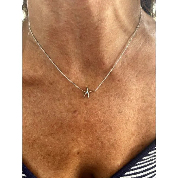 Nau-T-Girl Starfish Necklace Mini Image 3 Classic Creations In Diamonds & Gold Venice, FL