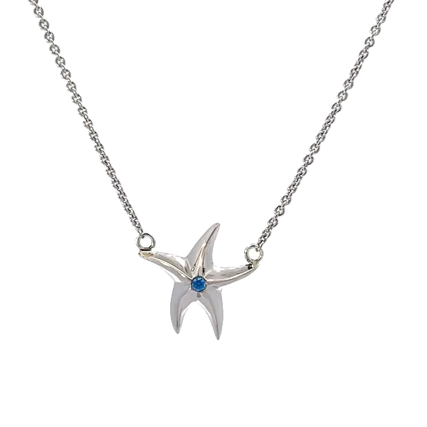 Nau-T-Girl Starfish Necklace Mini Classic Creations In Diamonds & Gold Venice, FL
