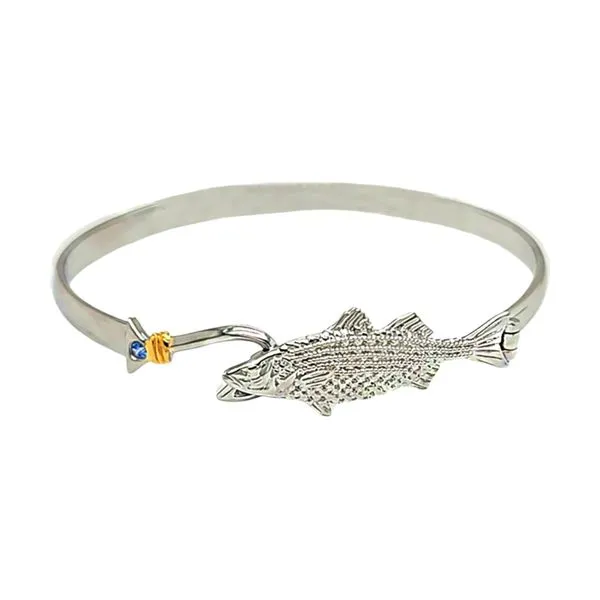 Nau-T-Girl Rockfish-Hook Bangle Bracelet Classic Creations In Diamonds & Gold Venice, FL