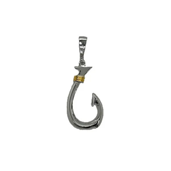 Nau-T-Girl Hook Pendant Classic Creations In Diamonds & Gold Venice, FL