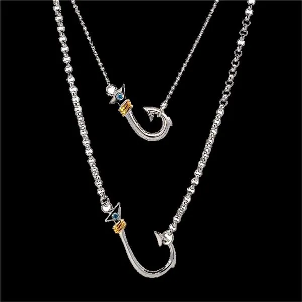 Nau-T-Girl Hook Necklace Mini Image 2 Classic Creations In Diamonds & Gold Venice, FL