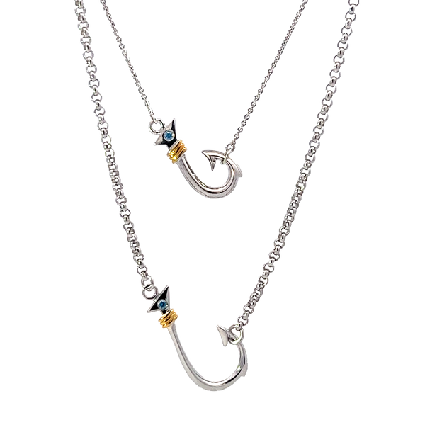 Nau-T-Girl Hook Necklace Mini Image 2 Classic Creations In Diamonds & Gold Venice, FL