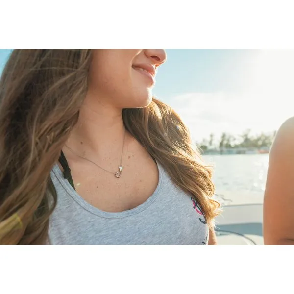 Nau-T-Girl Hook Necklace Mini Image 3 Classic Creations In Diamonds & Gold Venice, FL