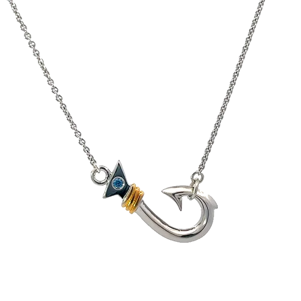 Nau-T-Girl Hook Necklace Mini Classic Creations In Diamonds & Gold Venice, FL