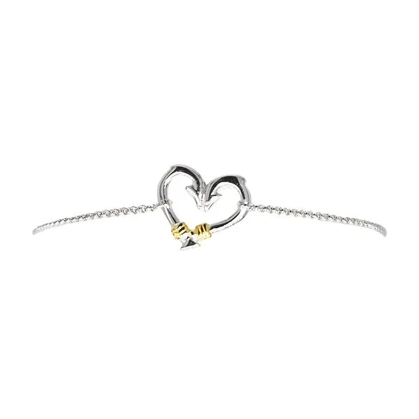 Nau-T-Girl Hook Heart Bracelet Mini Classic Creations In Diamonds & Gold Venice, FL