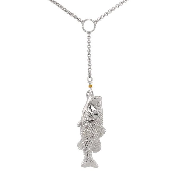 Nau-T-Girl Bass Ladies Lariat Necklace Classic Creations In Diamonds & Gold Venice, FL