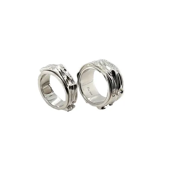 Captain Sandy's 12MM Sterling Silver Wave Ring Classic Creations In Diamonds & Gold Venice, FL