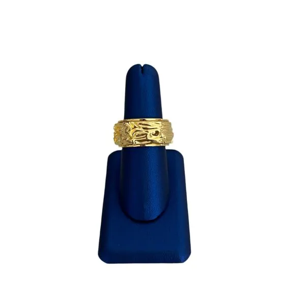 Captain Sandy's 12MM Yellow Gold Wave Ring Image 3 Classic Creations In Diamonds & Gold Venice, FL