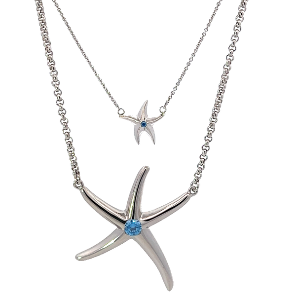 Nau-T-Girl Starfish Necklace Mini Image 2 Classic Creations In Diamonds & Gold Venice, FL
