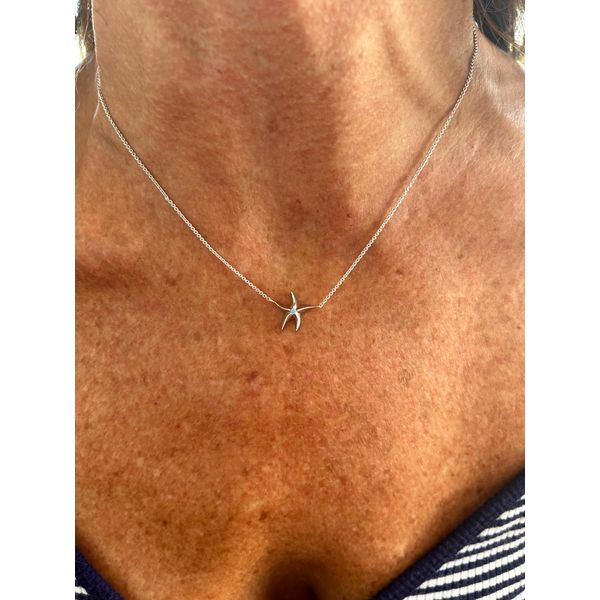 Nau-T-Girl Starfish Necklace Mini Image 3 Classic Creations In Diamonds & Gold Venice, FL