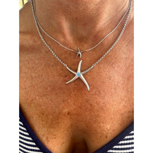 Nau-T-Girl Starfish Necklace Mini Image 4 Classic Creations In Diamonds & Gold Venice, FL