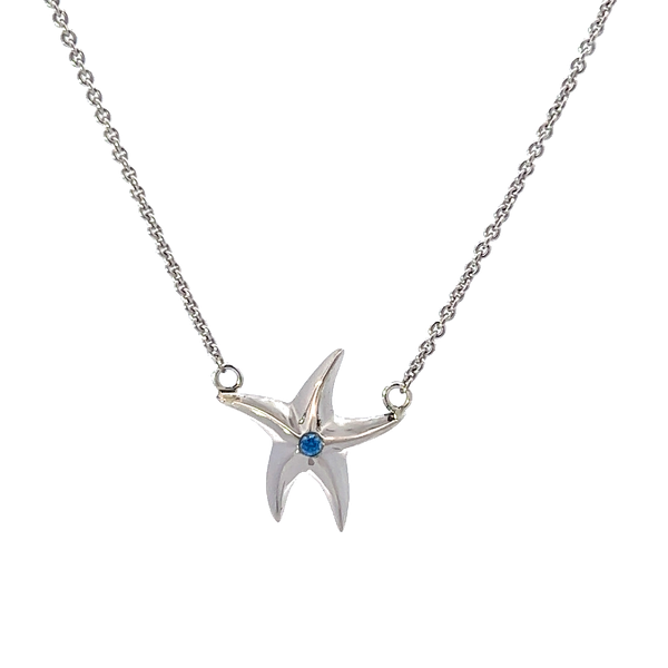 Nau-T-Girl Starfish Necklace Mini Classic Creations In Diamonds & Gold Venice, FL