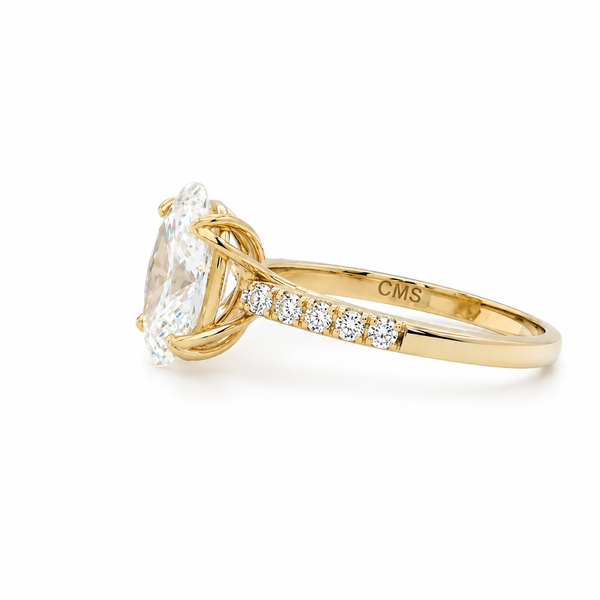 Forever Bloom Oval Diamond Engagement Ring Image 3 CMS Fine Jewelers Wooster, OH