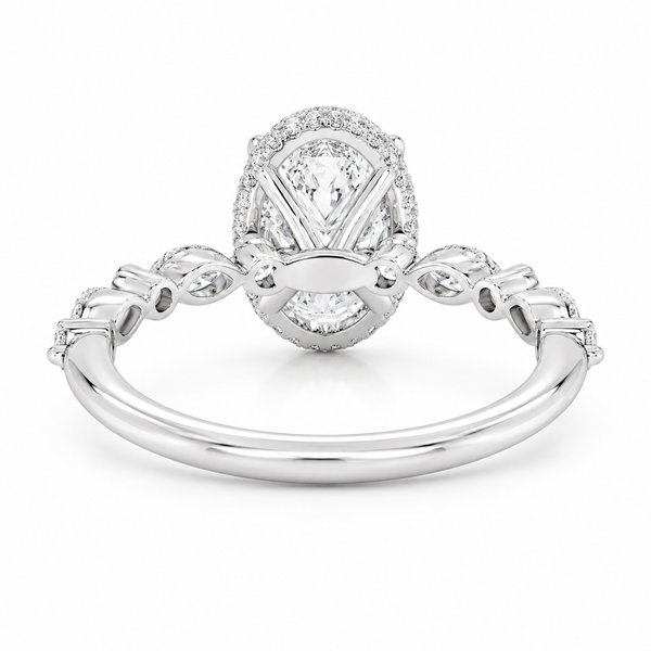 Celestial Grace Oval Diamond Engagement Ring Image 2 CMS Fine Jewelers Wooster, OH