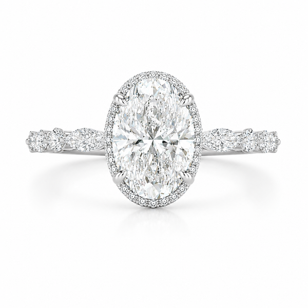 Celestial Grace Oval Diamond Engagement Ring CMS Fine Jewelers Wooster, OH