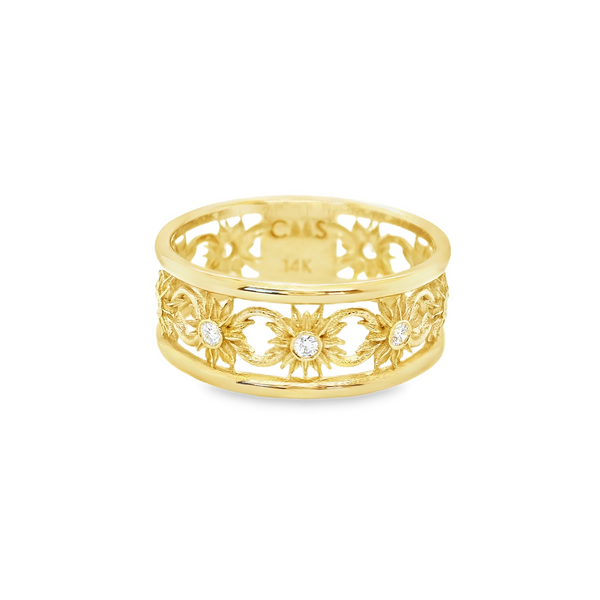 Golden Bloom Diamond Ring Image 2 CMS Fine Jewelers Wooster, OH